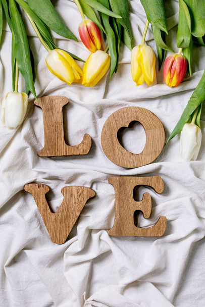 Wooden letters LOVE - Фото, изображение