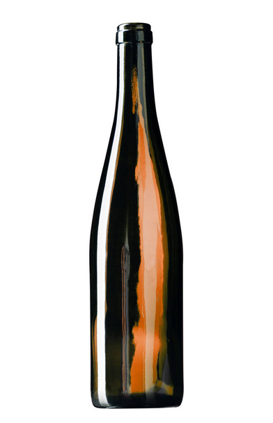 brown wine bottle on white - Foto, afbeelding