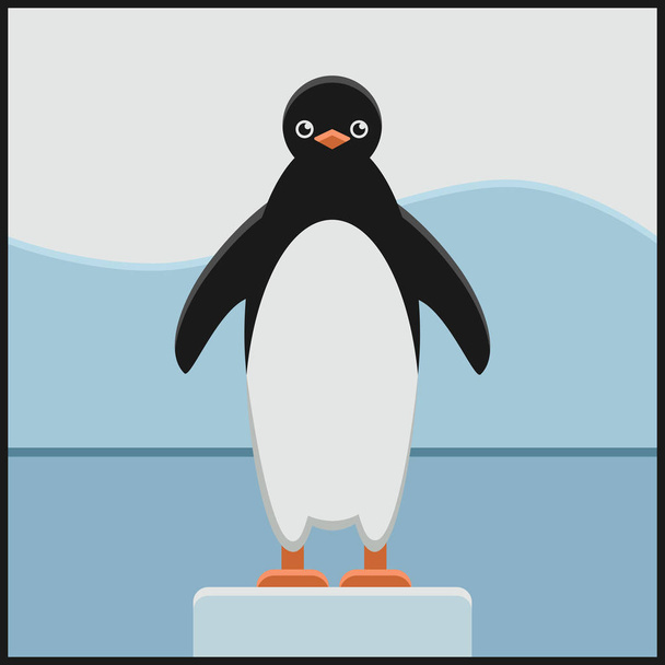 Pinguino a fusione iceberg, vettore
 - Vettoriali, immagini