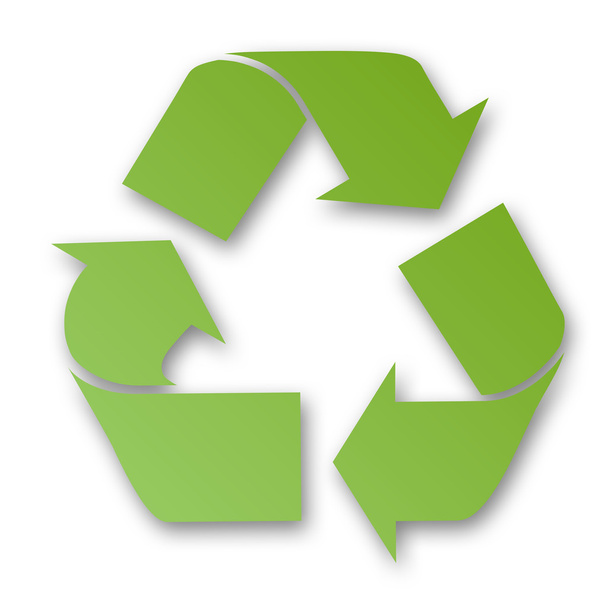 zöld újrahasznosítás jel - Fotó, kép