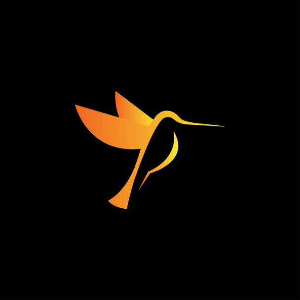 Luova värikäs kolibri logo suunnittelu
 - Vektori, kuva
