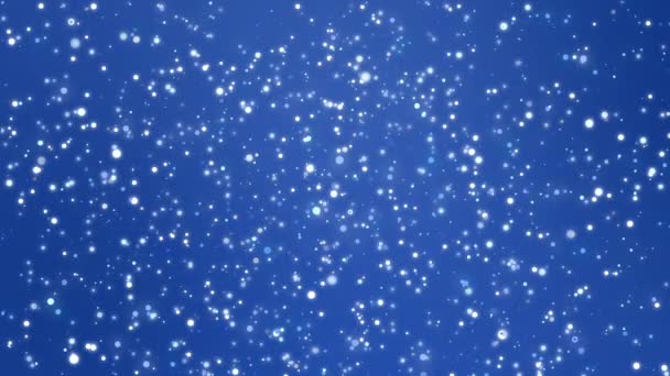Animated blue glitter background with sparkling light particles. - Footage, Video