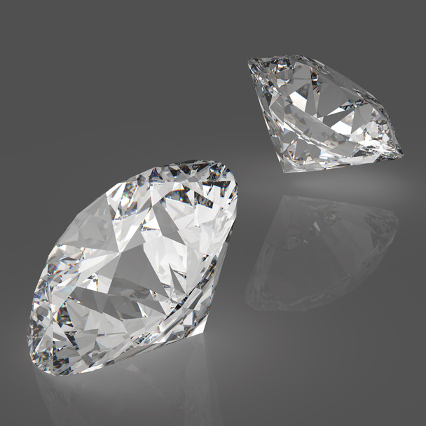Diamantes modelo 3d en composición como concepto
 - Foto, Imagen