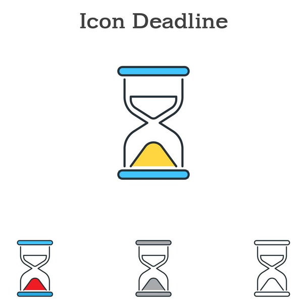 Deadline flat icon design for info graphics and businesses - Vector, Image