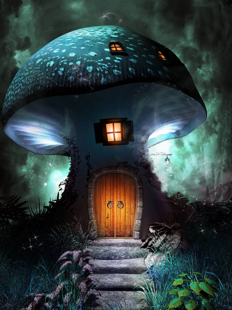 bajkowy dom grzyb - Zdjęcie, obraz