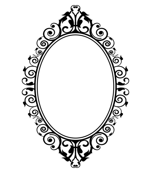 Vector illustration of vintage mirror - Vector, Imagen