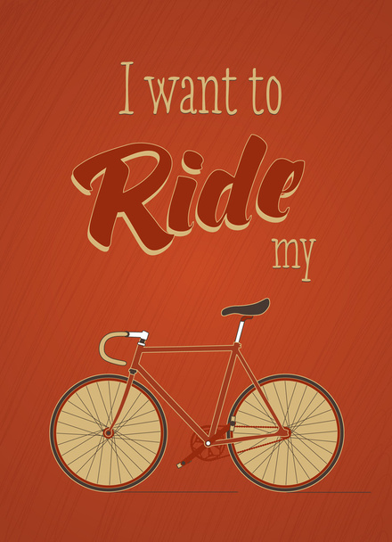 Template with bicycle theme. - Vector, Image