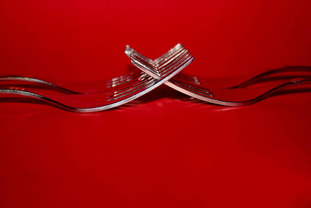 Closeup shot of modern cutlery  - Foto, immagini