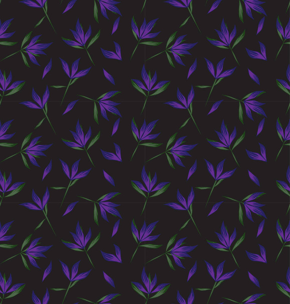 Tropical botanical Floral seamless Pattern - Vettoriali, immagini