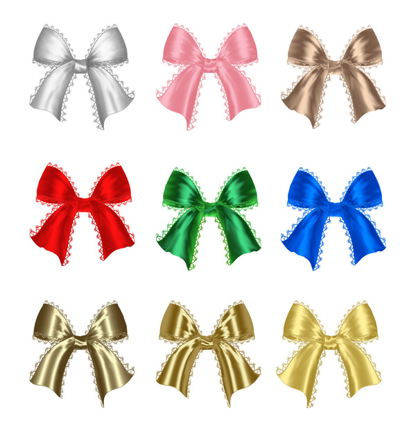 Big set of colorful gift bows and labels. - Photo, Image