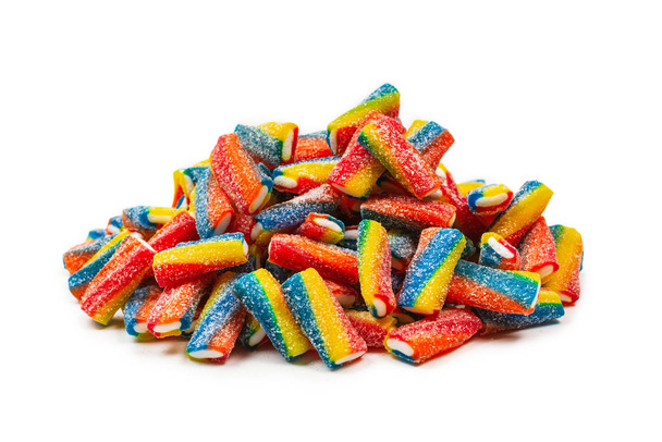 Tubos coloridos, caramelos de gelatina
.  - Foto, imagen