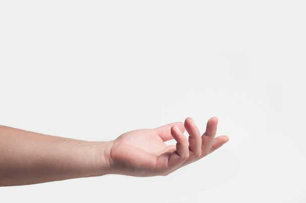 χέρι που κρατά σε απομονωμένες φόντο - Φωτογραφία, εικόνα