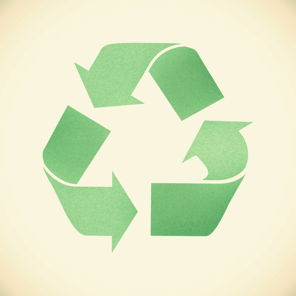 Signo de reciclaje verde papel reciclado
 - Foto, imagen