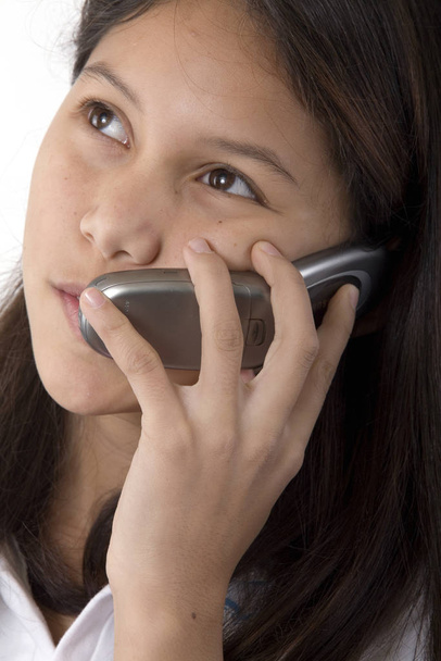 preteen girl on the phone - Photo, image