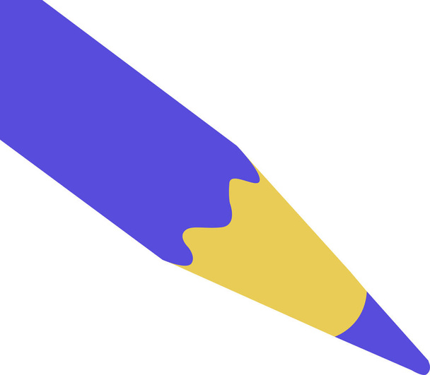 Εικονογράφηση στην οποία ένα επίπεδο μπανάλ μολύβι του μοβ μοντέρνο χρώμα - Διάνυσμα, εικόνα