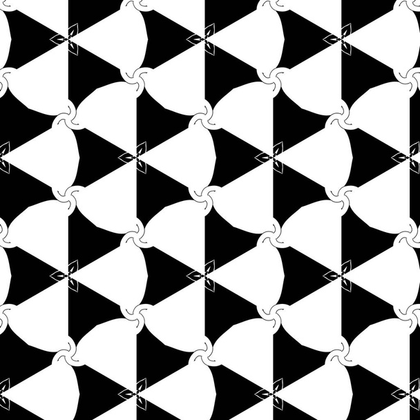 Abstracto patrón simple sin costuras surrealismo estilo vanguardista. patrón blanco y negro
 - Vector, Imagen