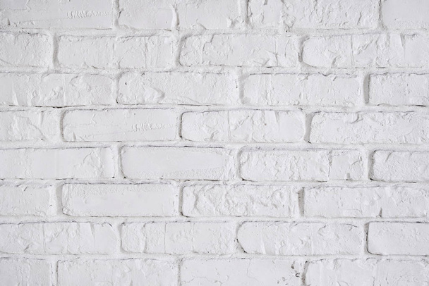 Fondo blanco de la pared, primer plano. Textura de ladrillo abstracta
 - Foto, Imagen