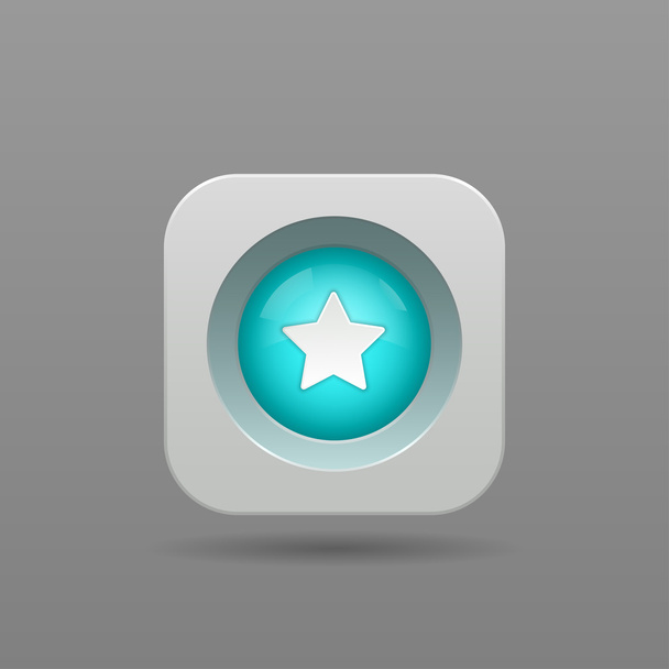Star button - Vector, Imagen