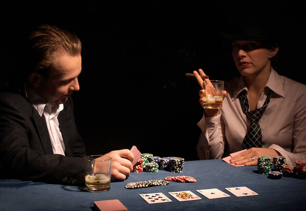 two aces in casino - Foto, immagini