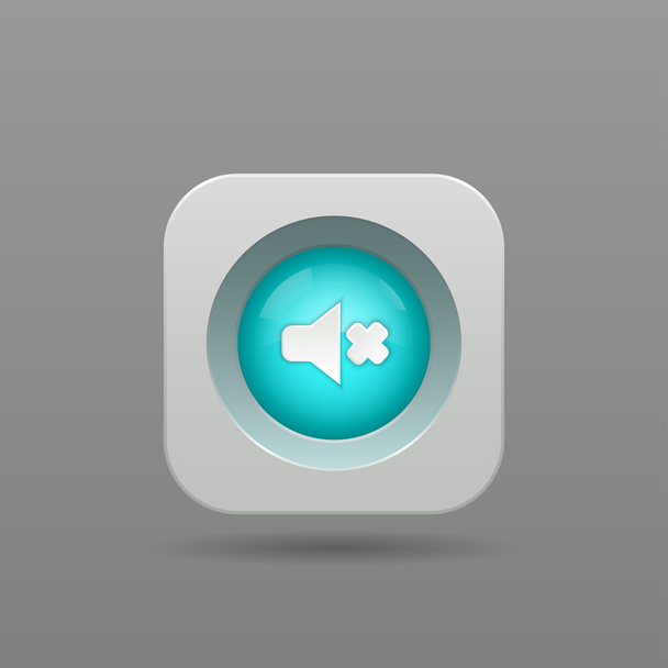 Speaker button - Vetor, Imagem