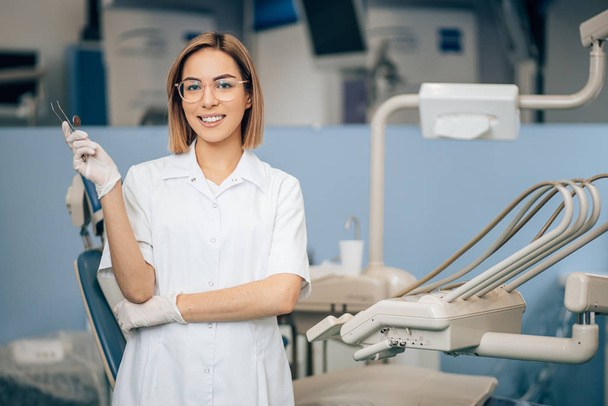 portrait of female dentist in office - Photo, Image