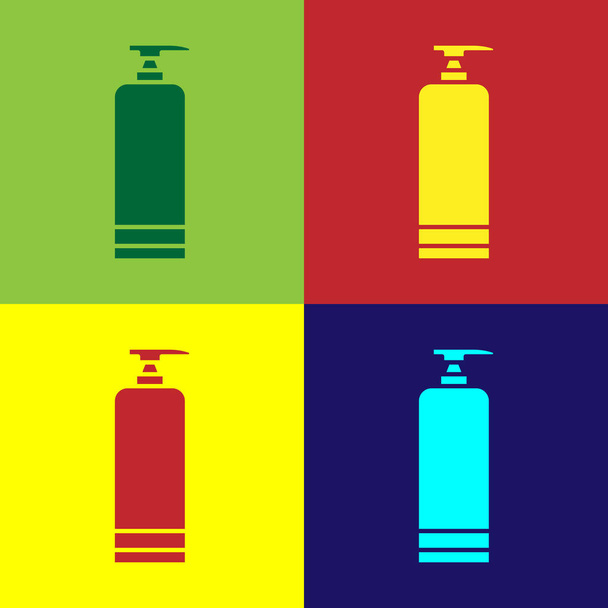 Színes krém vagy krém kozmetikai cső ikon elszigetelt színes háttér. Testápolási termékek férfiaknak. Vektorillusztráció - Vektor, kép
