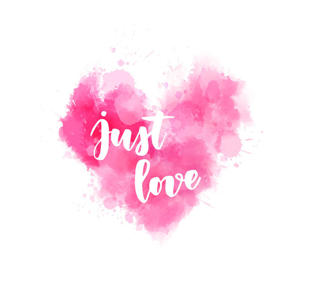 Just love - handwritten lettering - Vector, afbeelding