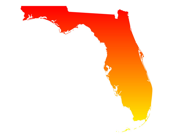 Karte von Florida - Vektor, Bild