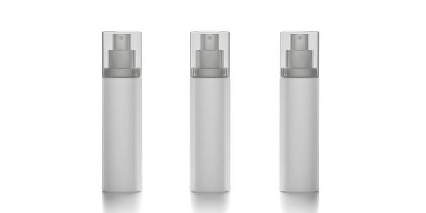 Spray cosmético em branco isolado sobre fundo branco. ilustração 3d
 - Foto, Imagem