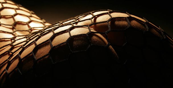 close up of a leather ball - Foto, Imagen