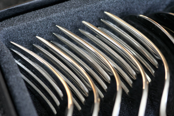 Closeup shot of modern cutlery  - Foto, Bild