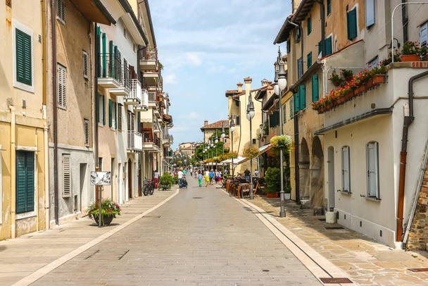 Grado, Italy - Circa August 2018. Beautiful streets of Grado in sunny day. - Фото, изображение