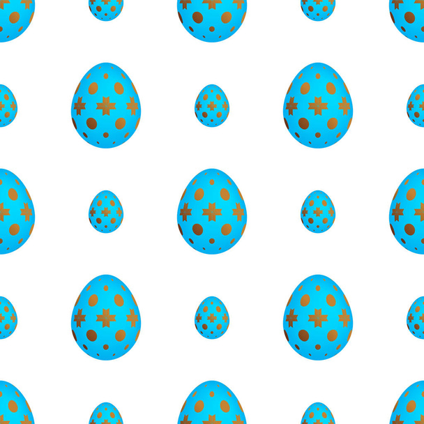 Απρόσκοπτη μοτίβο με πολύχρωμα πασχαλινά αυγά - Διάνυσμα, εικόνα
