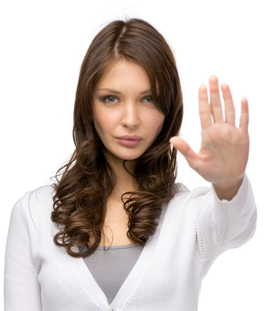 Woman stop gesturing - Φωτογραφία, εικόνα