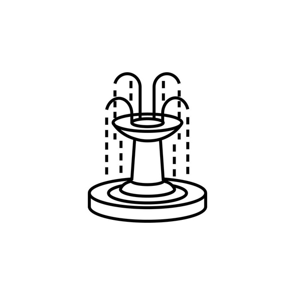 fountain line icon. Elements of wedding illustration icons. Signs, symbols can be used for web, logo, mobile app, UI, UX - Vector, Image