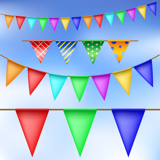 Party flag set - Vector, Image