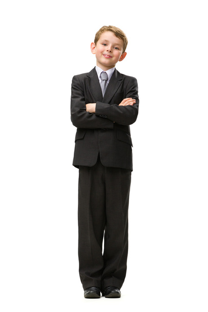 Little businessman with crossed arms - Foto, Imagen
