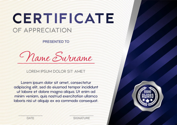 Certificate template luxury and diploma style, vector illustration eps10
 - Вектор,изображение