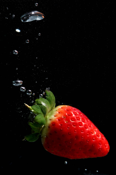 Fresh ripe strawberry, close up - 写真・画像
