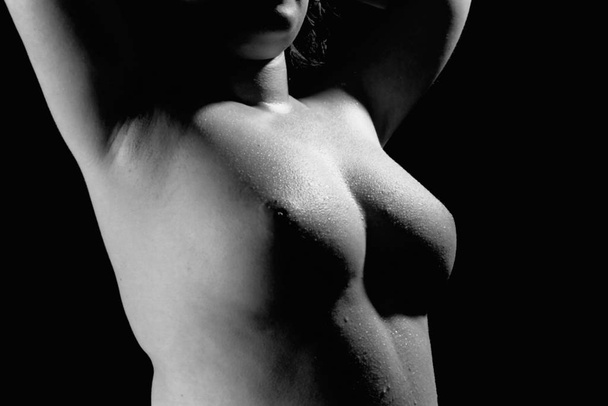 naked woman, female nude body, breast - Foto, Bild