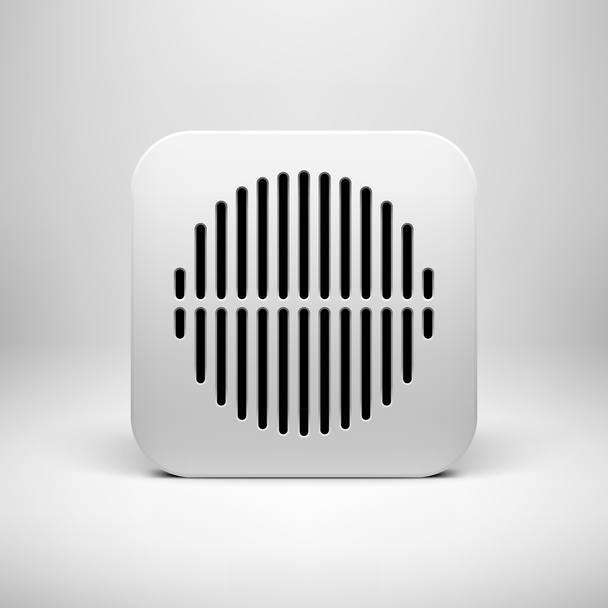 White Technology App Icon Template - ベクター画像