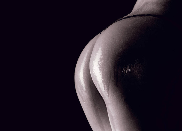 naked woman with black panties - Фото, зображення