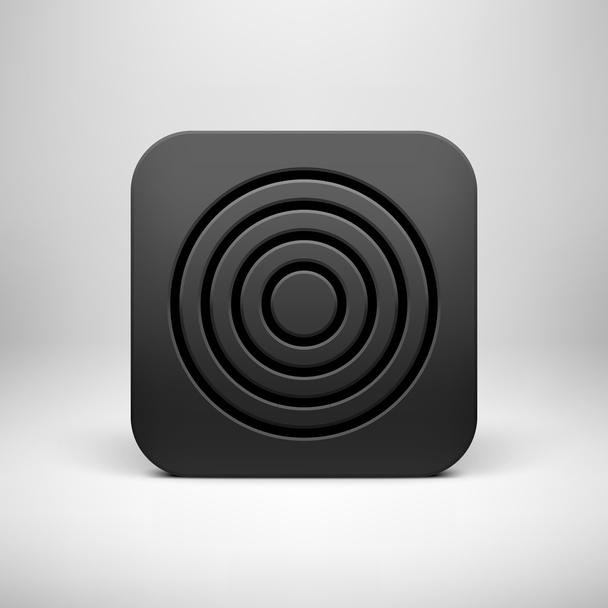 Black Technology App Icon Template - Vector, afbeelding