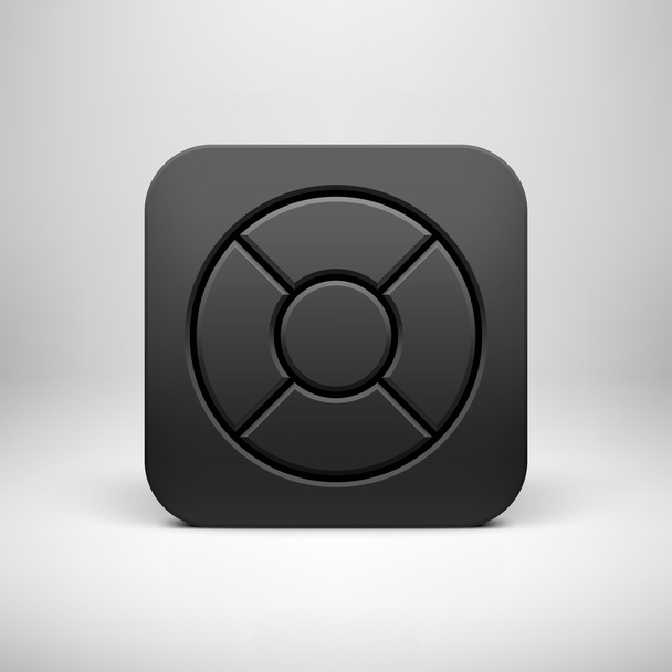 Black Technology App Icon Template - Vector, Image
