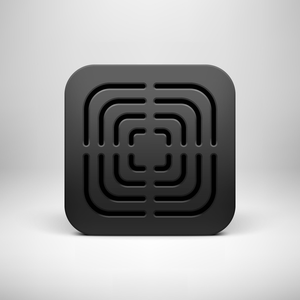 Black Technology App Icon Template - Вектор,изображение