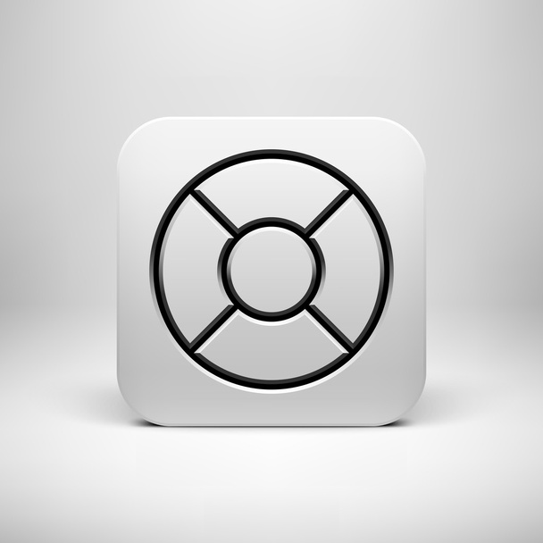 White Technology App Icon Template - Vektor, Bild