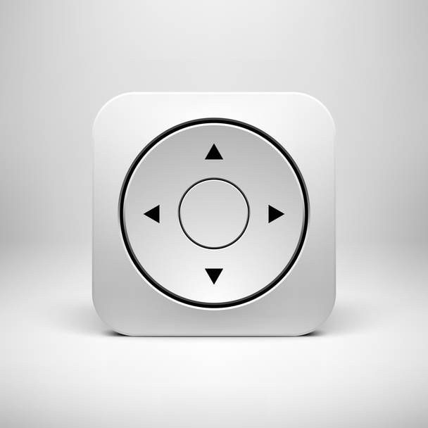 Technology White Joystick App Icon - Vector, imagen