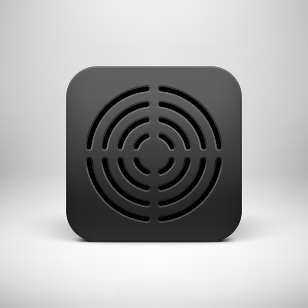Black Technology App Icon Template - Vector, afbeelding