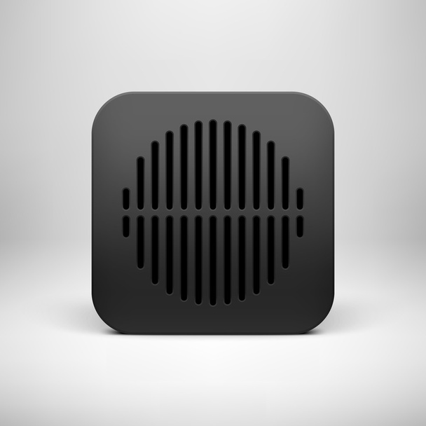 Black Technology App Icon Template - Vetor, Imagem