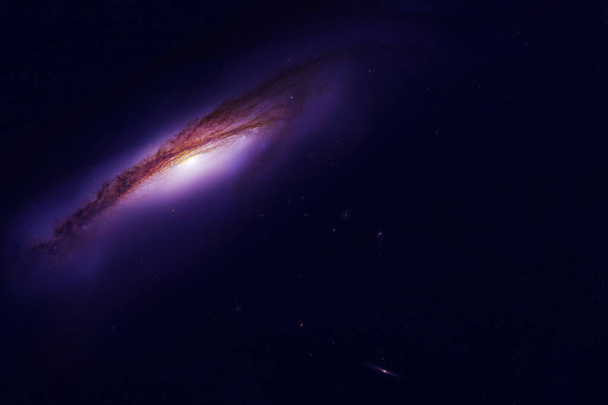 Ένας όμορφος γαλαξίας με νεφελώματα και αστέρια.Στοιχεία αυτής της εικόνας παρασχέθηκαν από τη Nasa. - Φωτογραφία, εικόνα